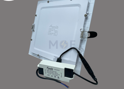 Greenlite LED Downlight/ Panel Light White Ceiling Flush Mounted Square Coolwhite 4000K 2300Lm 20.5cm 23W | KG-814-23W | سبوت ليد مربع مخفي ابيض كول وايت
