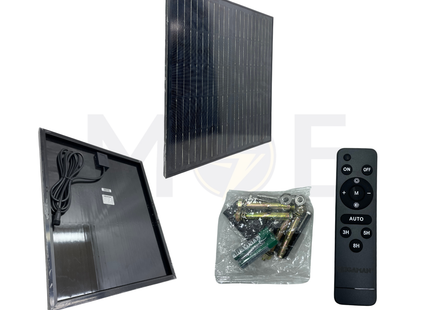 Megaman SMD LED Floodlight Solar With Solar Panel &amp; Remote Control Daylight 400W 3000Lm IP65 | ZDLS3021/400 | برجكتور ليد مع لوحة طاقة شمسية و ريموت كونترول دايلايت