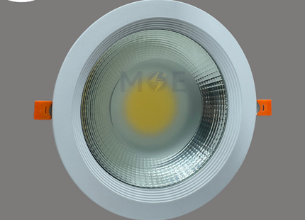 CuperLight LED COB Downlight/ Panel Light White Ceiling Flush Mounted Circular Warmwhite 3000K 20cm 4000Lm 40W | DL40W | سبوت ليد مدور مخفي ابيض ورم وايت