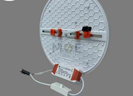 Lotus LED Downlight/ Panel Light White Ceiling Flush Mounted FrameLess Adjustable Circular  Daylight, Warmwhite, Coolwhite 20cm 36W | T10-FM-CCT | سبوت ليد مدور مخفي بدون كادر متحرك ابيض دايلايت، ورم وايت، كول وايت