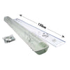 Mec Empty Tube Light Fixture WaterProof IP65 2xT8 (LED) 2x36W 120cm | GS (2x36)