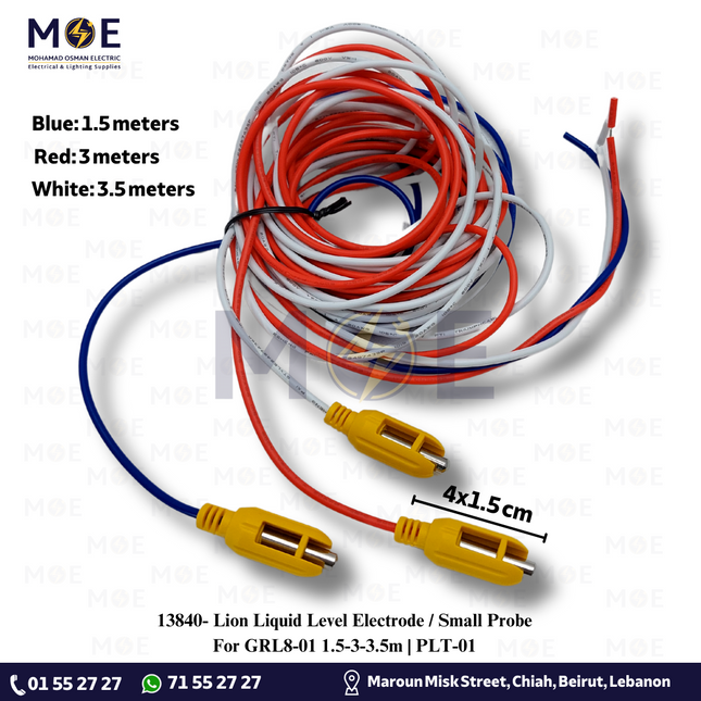 Lion Liquid Level Electrode / Small Probe For GRL8-01 1.5 - 3 - 3.5mt | PLT-01