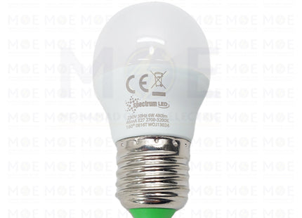 Spectrum LED Lamp Bulb WarmWhite E27 2700-3200K 480Lm 6W | WOJ13024 | لمبة ليد برم بول ورم وايت