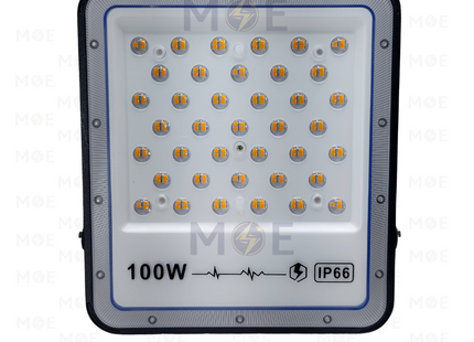 Cuperlight SMD LED Floodlight 100W Warmwhite 3000K IP66 | CU-100W Lens | برجكتور ليد انارة مطري اسود ورم وايت