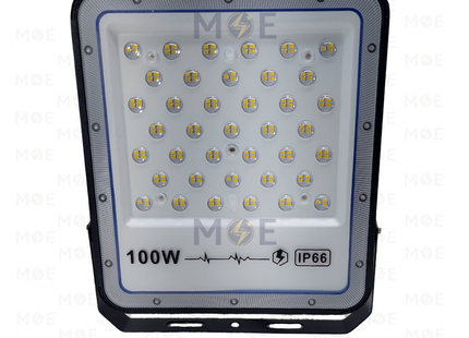 Cuperlight SMD LED Floodlight 100W Daylight 6500K IP66 | CU-100W Lens | برجكتور ليد انارة مطري اسود دايلايت