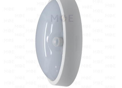 Fomsi LED IP65 Oval Bulkhead Lamp Wall Surface Light With Motion Sensor White Warmwhite 3000K 12W 960Lm | 000399 | هيبلو حائط ليد مطري مع حساس حركة ابيض ورم وايت