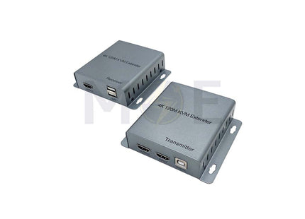 Over LAN KVM Extender 4K HDMI USB & IR Sender Receiver Kit CAT5e/CAT6 with Power 120r اكستندر فيديو و يو اس بي
