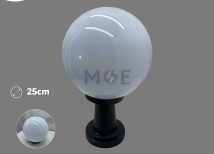Pigozzo PMMA Post Top Sphere Light Milky E27 25cm | GD001-B-250-B-W | بول حليبي