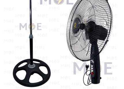 Diamond Pro Stand Fan Black / Gray 75W 5 Blades 18inch | EK-1815 | مروحة عامودفراشات زوبعة اسود