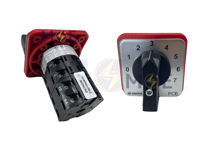 Merz Step-Switch with 0 side position 1-7 1P 20A 64x64mm |557042338 | مفتاح سلفرتور