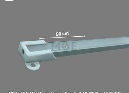 SEG Aluminum LED Tube Light Fixture Daylight DC 12V 7W 50cm | LR508-2835 | شاسي ليد رفيعة المنيوم دايلايت