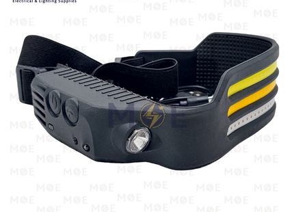 Coba Multi Function USB Rechargeable LED Induction Headlamp XPE+COB 10 Modes | 689-3 | انتريك راس ليد تشريج مع سنسور