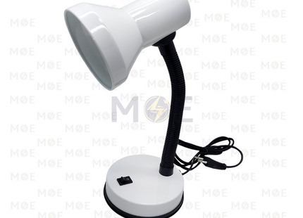 Friend Basic Desk Lamp With Power Switch White / Black E27 | غلوب طاولة للدراسة مع مفتاح ابيض