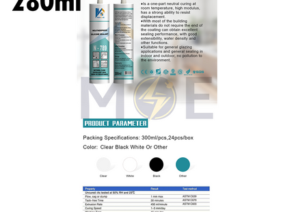 Nice Neutral Silicone Sealant Black 280ml | N-789