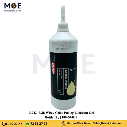 Evik Wire Cable Pulling Lubricant Gel Bottle 1kg 100-50-001