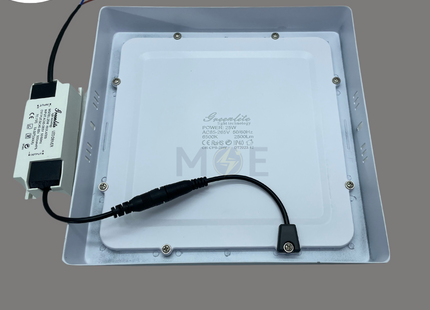 Greenlite IP40 LED DownLight/Panel Light Surface Square Spot White Daylight 22cm 6500K 2500Lm 25W | GR-CPS-25W | سبوت ليد مربع ظاهر ابيض دايلايت