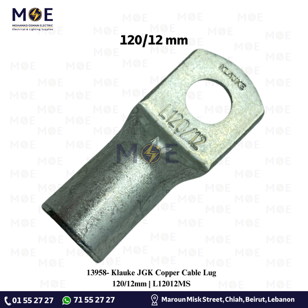 Klauke JGK Copper Cable Lug 120/12mm | L12012MS