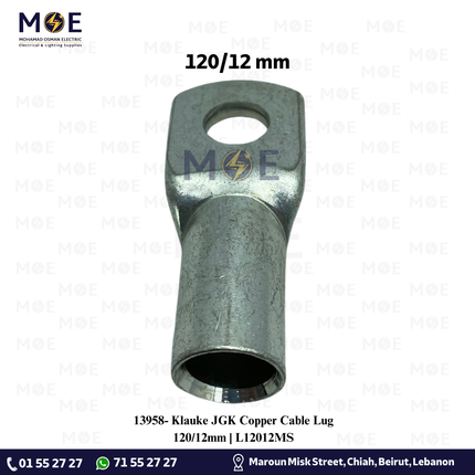 Klauke JGK Copper Cable Lug 120/12mm | L12012MS | كوس كبس