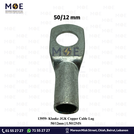 Klauke JGK Copper Cable Lug 50/12mm | L5012MS