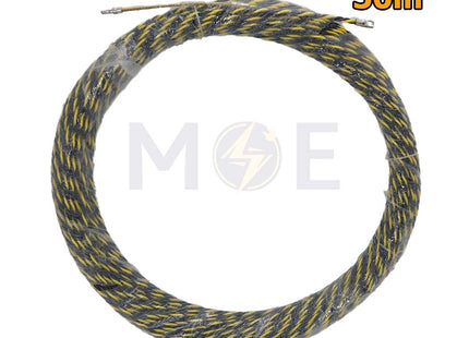 Twisted Polyester Fish Tape Wire Guide Black/Yellow 50m