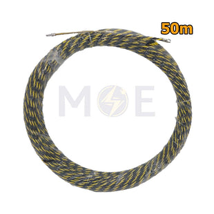 Twisted Polyester Fish Tape Wire Guide Black/Yellow 50m