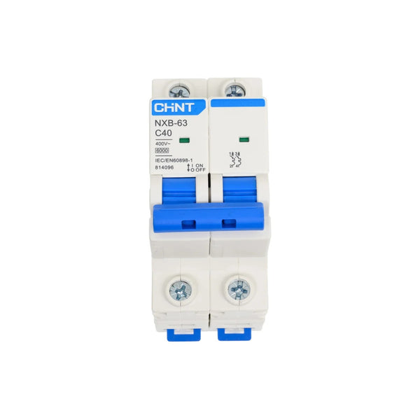 Chint MCB C (NXB-63) 6kA 2P 40A | 814096 دجنتور مجوز