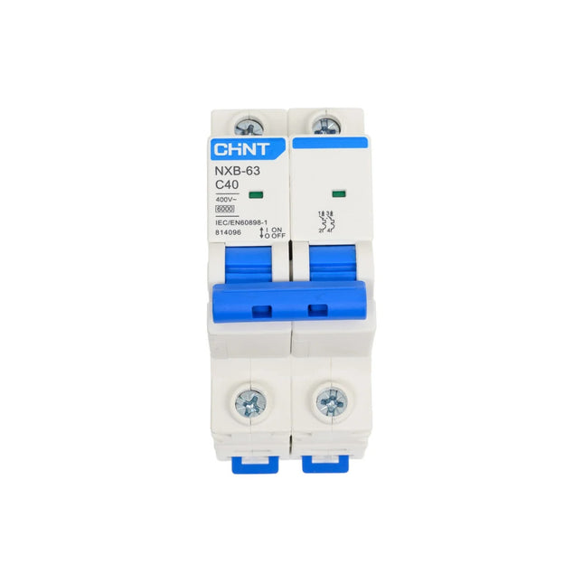 Chint MCB C (NXB-63) 6kA 2P 40A | 814096 دجنتور مجوز