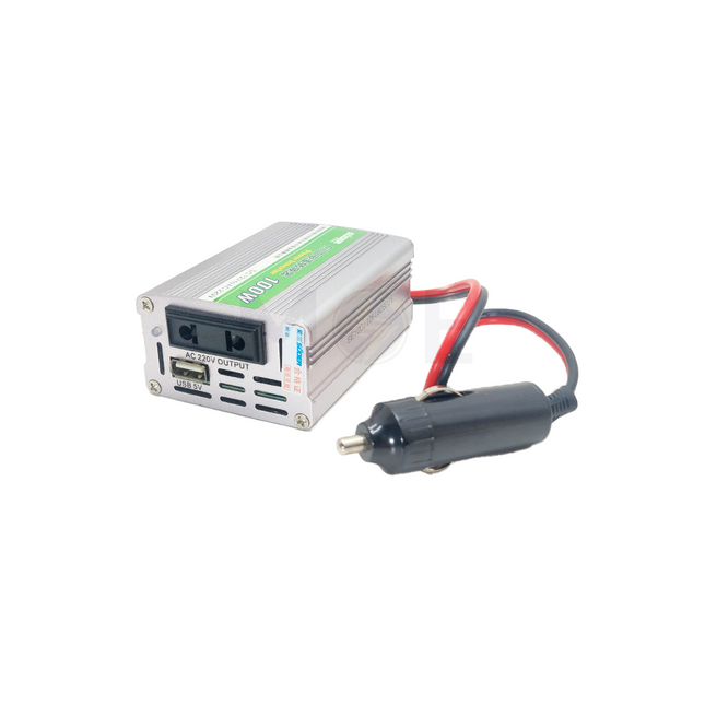 Suoer Car Power Inverter 12V DC to 220V AC USB 5V 100W | SDA-100W محول سيارة انفرتر بطارية الى كهرباء