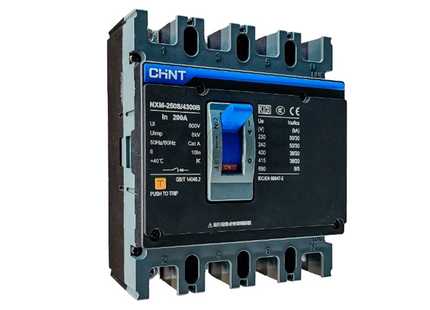 Chint MCCB NXM-250S/4300B/ 4P 200A Fix | 844341 دجنتور صناعي رباعي (3 فاز مع نتر)