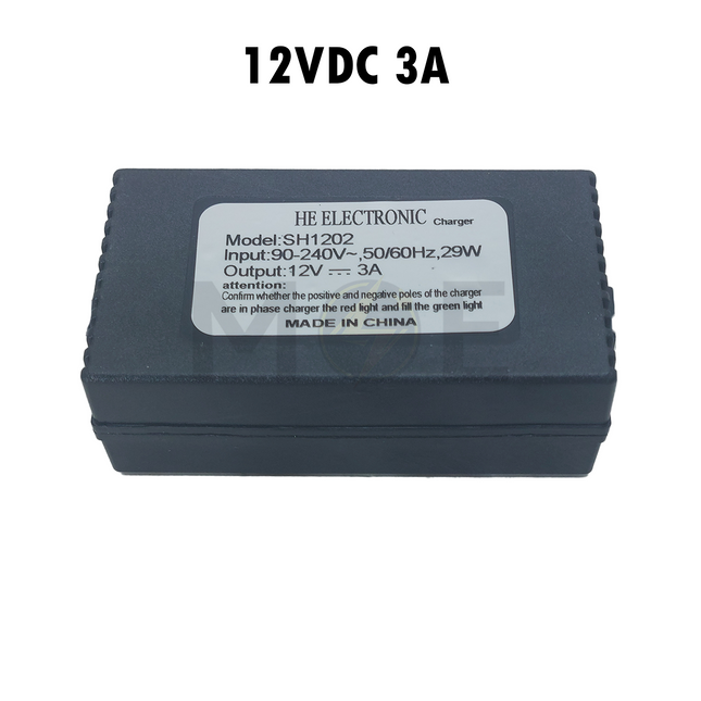 HE Charger Adapter With Clamps AC/DC 12V 3A | SH1202