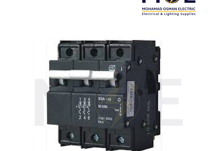 CBI MCB 3P 6kA G3 50A | SMF3 | Black | دجنتور كهرباء ثلاثة فاز اسود كبير
