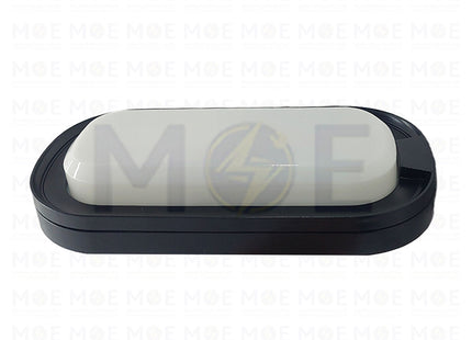 Megaman IP65 LED Oval Light FixtureApplique WaterProof Black Daylight 6500K 1600Lm 26.5x13.5x4.6cm 20W  ZDL1110 - ابليك حائط مطري بيضاوي ليد اسود دايلايت (1)