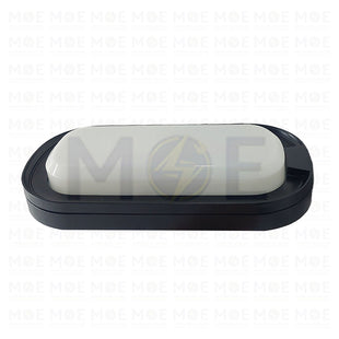 Megaman IP65 LED Oval Light FixtureApplique WaterProof Black Daylight 6500K 1600Lm 26.5x13.5x4.6cm 20W  ZDL1110 - ابليك حائط مطري بيضاوي ليد اسود دايلايت (1)