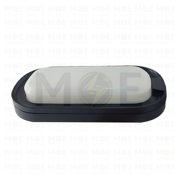 Megaman IP65 LED Oval Light FixtureApplique WaterProof Black Daylight 6500K 1600Lm 26.5x13.5x4.6cm 20W  ZDL1110 - ابليك حائط مطري بيضاوي ليد اسود دايلايت (1)