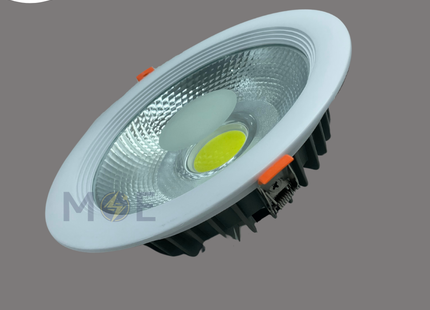 Greenlite LED COB DownLight/Panel Light White Flush Circular Spot Daylight 22cm 6000lm 50W | GR-COB50 DL | سبوت ليد مدور مخفي ابيض دايلايت