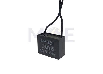 Orient Fan Capacitor Black 3UF 450V | CBB61 بوبين مروحة بشريط