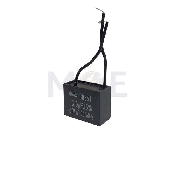 Orient Fan Capacitor Black 3UF 450V | CBB61 بوبين مروحة بشريط