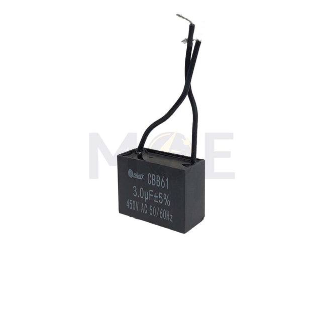 Orient Fan Capacitor Black 3UF 450V | CBB61 بوبين مروحة بشريط