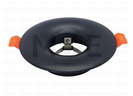 OB Downlight Spotlight Frame Black Recessed Fix Circular MR16 10cm (6.5cm)  HZ-002 - سبوت فارغ مدور مخفي اسود ثابت