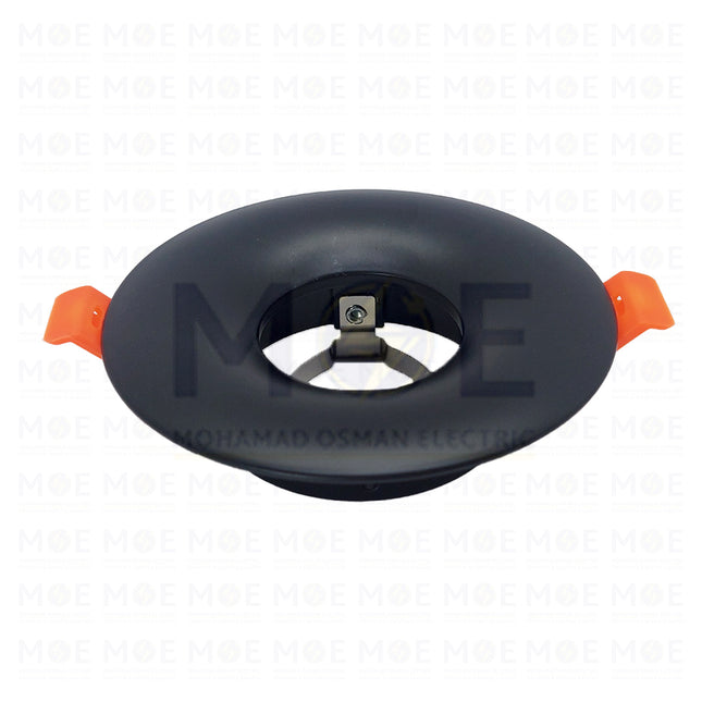 OB Downlight Spotlight Frame Black Recessed Fix Circular MR16 10cm (6.5cm)  HZ-002 - سبوت فارغ مدور مخفي اسود ثابت