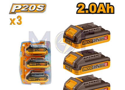 INGCO Lithium-Ion Battery Pack for P20S Power Tools 20V 2Ah | COSLI240311
