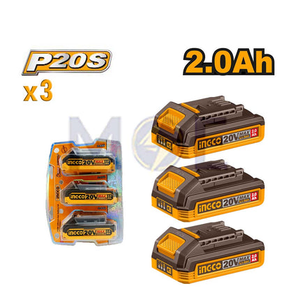 INGCO Lithium-Ion Battery Pack for P20S Power Tools 20V 2Ah | COSLI240311