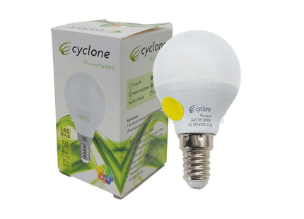 مصباح LED من نوع Cyclone، ورم وايت، قاعدة E14، 7 واط | G45