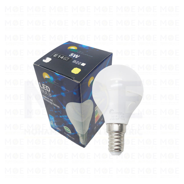 SEG G45 LED Lamp Bulb Daylight E14 5W | G45 | لمبة ليد برم سن رفيع بول دايلايت