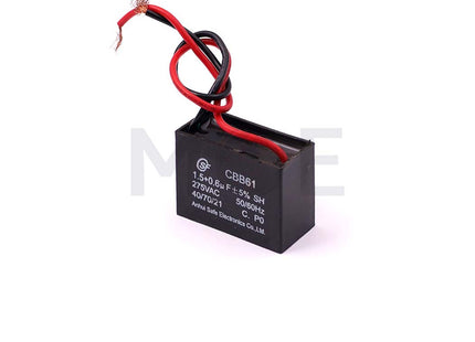 Fan Capacitor Black 1.5UF & 0.6UF 275V  CBB61 بوبين مروحة بشريط