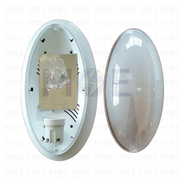 Ovivo Light Fixture/Applique White E27 30x17cm | 1201/BY | ابليك حائط فارغ بيضاوي ابيض