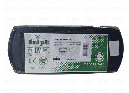 Fumagalli IP66 Rectangular Bulkhead Lamp Wall Surface Light FRANCY OP SMART PACK Black Opal E27  2A2.000.000.AYE27 - غلوب ابليك حائط مستطيل اسود مغشى (1)
