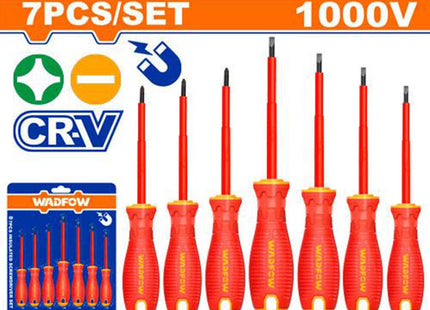 Wadfow Insulated Screwdriver Industrial Set 7Pcs 1000V | WSS7407