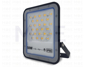 Cuperlight LED Black SMD Floodlight Warmwhite IP66 AC 220V 3000K 50W | CU-50W Lens | برجكتور ليد انارة مطري اسود ورم وايت