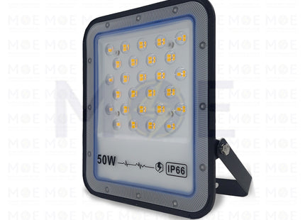 Cuperlight LED Black SMD Floodlight Warmwhite IP66 AC 220V 3000K 50W | CU-50W Lens | برجكتور ليد انارة مطري اسود ورم وايت